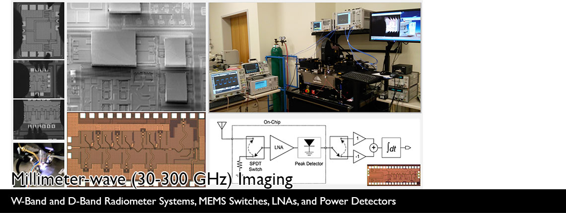 Millimeter-wave (30-300 GHz) Imaging | W-Band and D-Band Radiometer Systems, MEMS Switches, LNAs, and Power Detectors